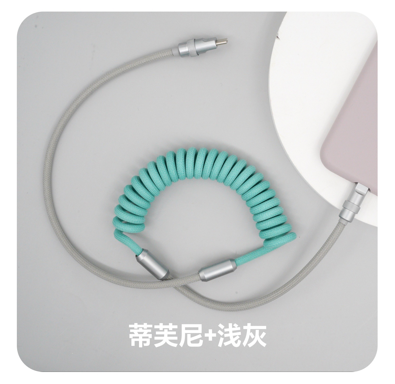 Cable de carga del cliente de la máquina de carga súper rápida de metal 120w para huawei tipo-c apple pd spring cable de datos telescópico