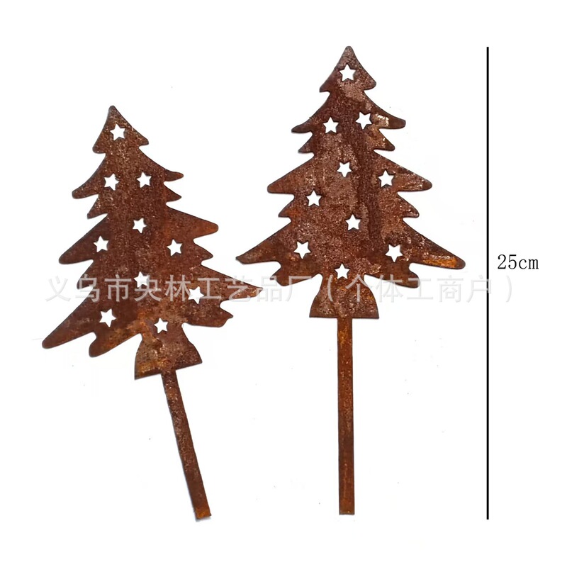 クリスマスデコレーション、錆びたトナカイのクリスマスツリー、屋外ガーデン用金属製鉄工芸品、飾り物|undefined