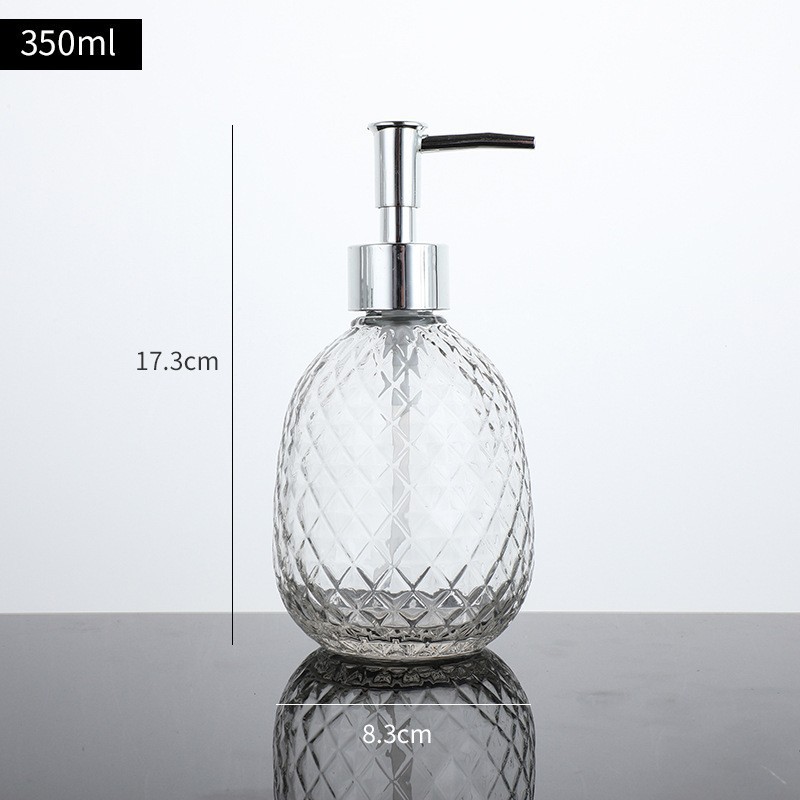 Botella de desinfectante de manos de presión botella de champú de baño doméstico botella de agua de gel de baño botella de cristal embalaje de loción vacía botella duradera