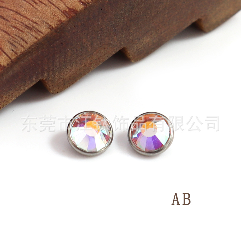 G23 Titanium Buried Nail Plate Lip Piercing Labret Stud with CZ Stone ASTM F136 Alloy Body Jewelry detail image 15