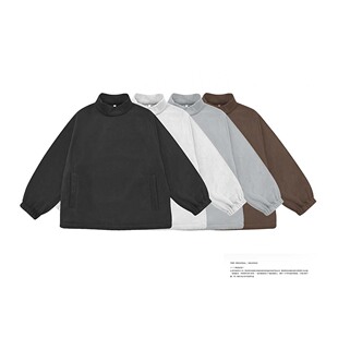 森波服饰2022冬季新品日系休闲百搭潮流绒面半高领加绒卫衣 Hy205 阿里巴巴 