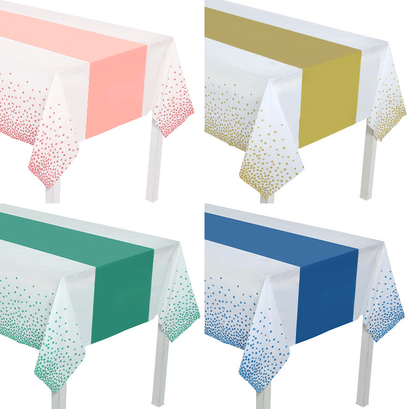 Cross-border Dot Table Runner Disposable Tablecloth Wedding Party Decorative Table Runner Waterproof Oil-proof Party Table Runner Tablecloth