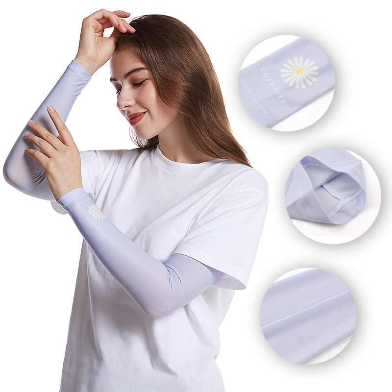 夏季冰丝防晒袖套男女防紫外线运动护袖骑行开车手袖冰袖套袖批发