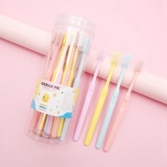 Candy-colored toothbrush 10-packs, 20-packs bucket, soft bristle adult Klein Macaron ultra-fine toothbrush, factory wholesale