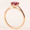 Fashionable red zirconium, ring with stone, 2022, European style