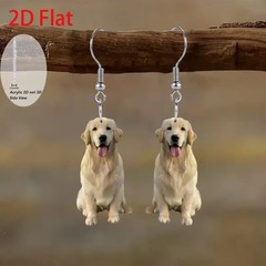 国境を越えたかわいい忠実な子犬のアクリルイヤリング、小さな動物が大好きな女の子のマッチングイヤリング、良いもの