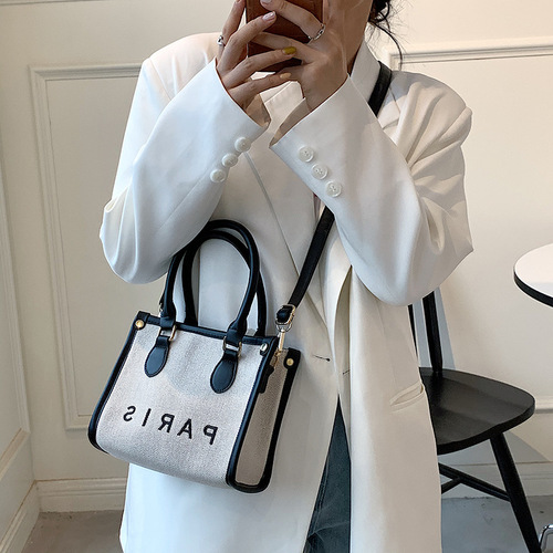 Large capacity bag for women summer versatile  new trendy fashion crossbody bag canvas bag handheld tote bag large bag