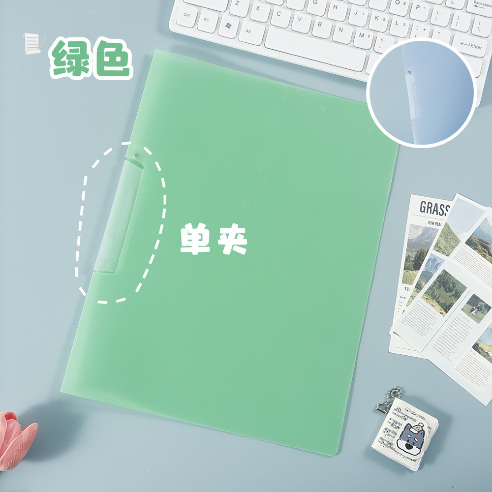 Doble carpeta A4 multicolor engrosado pp carpeta de datos de los estudiantes clasificar el libro de archivo de fijación de archivo