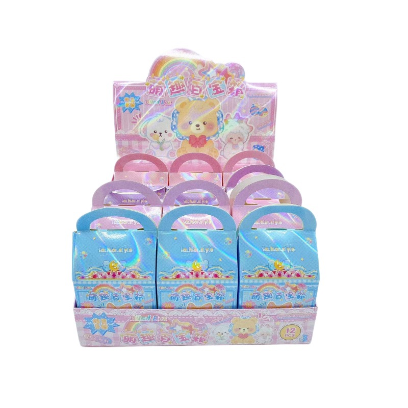Baja de tesoros de amor amor, cuentas de mano, dibujos animados para niños, pegatinas de regalo adorables, caja de regalo al por mayor