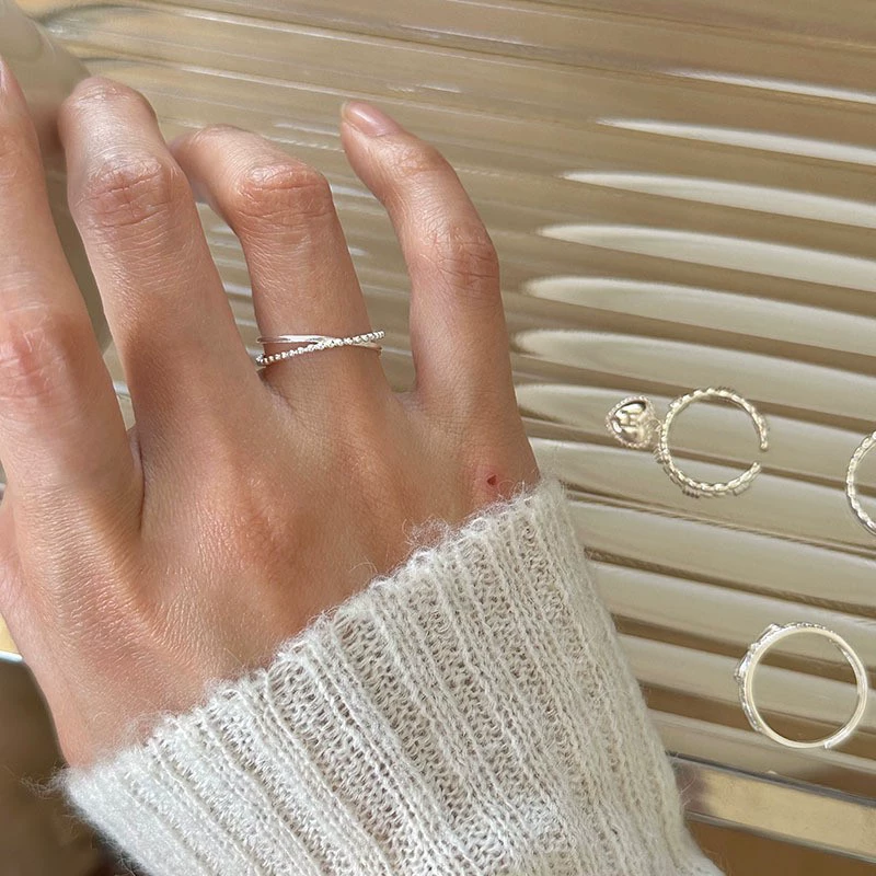 Accessory, nail decoration, small design ring, elastic strap, high-quality style, simple and elegant design