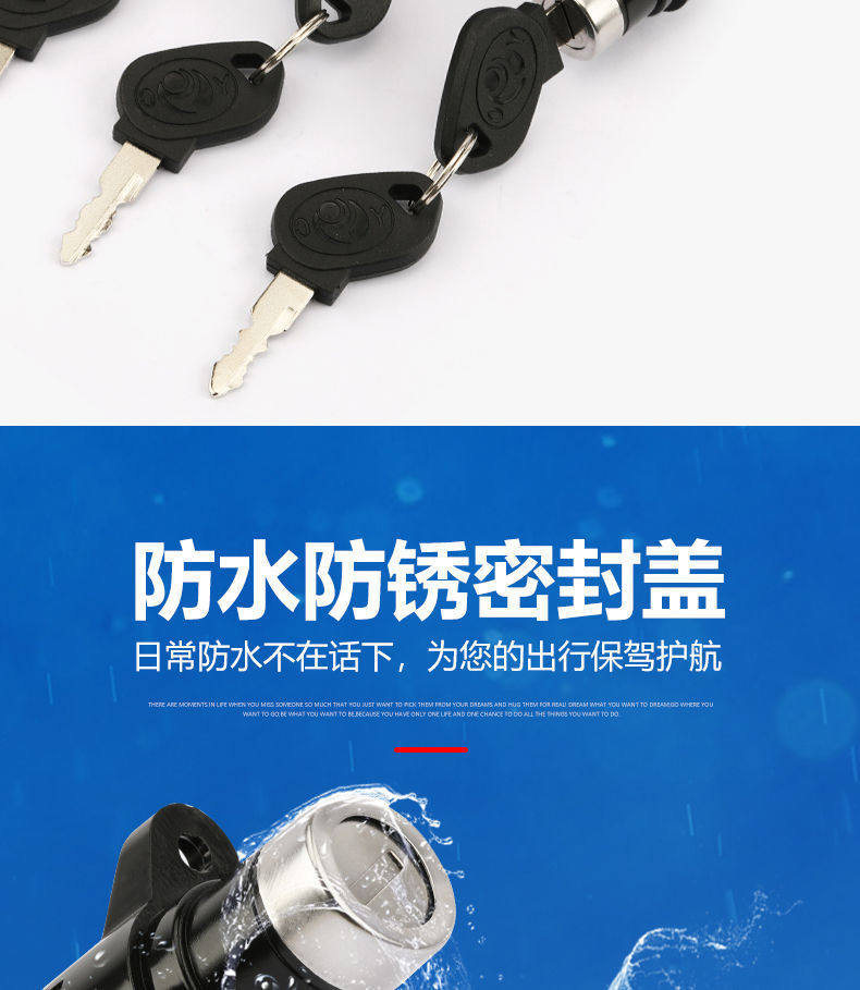Electric Vehicle Tricycle Electric Door Lock, Power Lock, Large Head Lock, Small Head Lock, Power Switch, Key Accessories