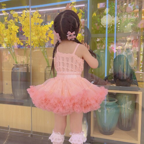3rd generation tutu skirt genuine rainbow skirt children's princess skirt tutu skirt half skirt gauze skirt children's skirt one piece drop shipping
