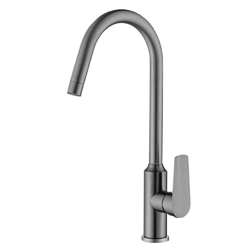 Gun gray kitchen hot and cold faucet sink vegetable basin sink sink hot and cold household faucet can be rotated