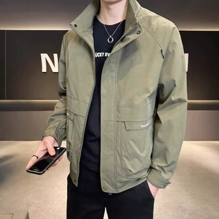 立领夹克男士秋装外套2025新款潮流时尚休闲男外套高端工装上衣服