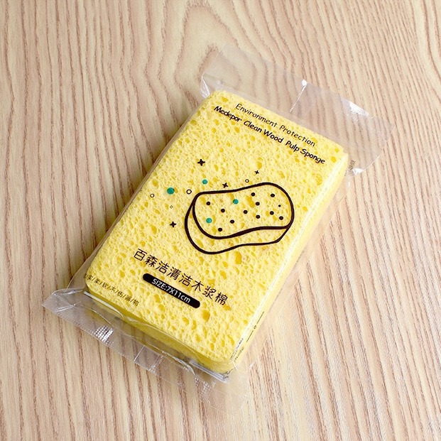 Pulpa de madera algodón al por mayor esponja para lavar platos paño de limpieza esponja absorbente cepillo para lavar platos olla cocina limpieza sartén antiadherente