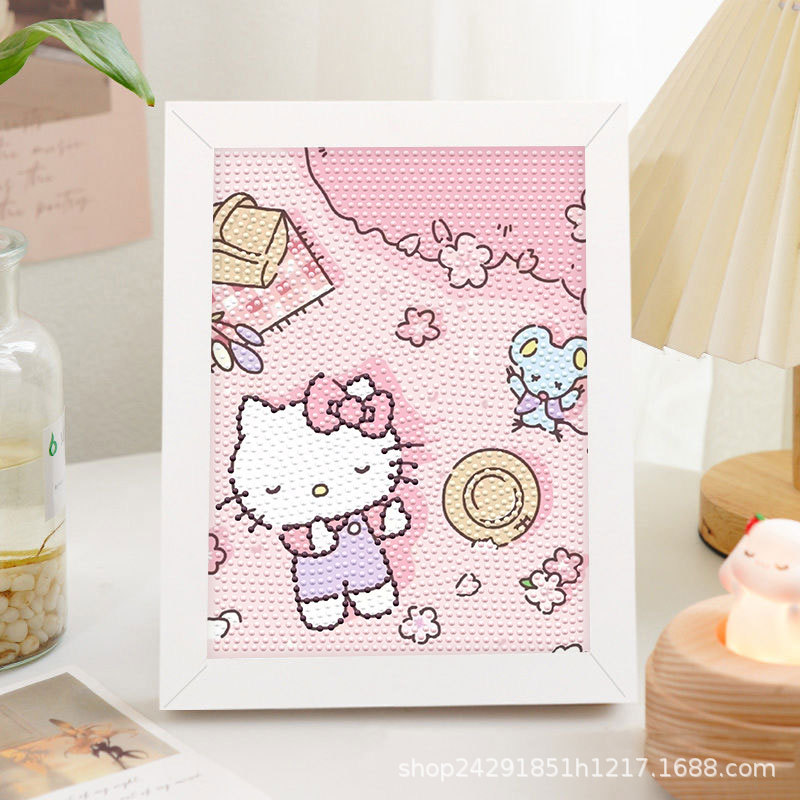 Diamante nuevo lápiz de dibujos animados pequeño nuevo pegatino diy puzzle manual regalo de cumpleaños para niños estudiantes