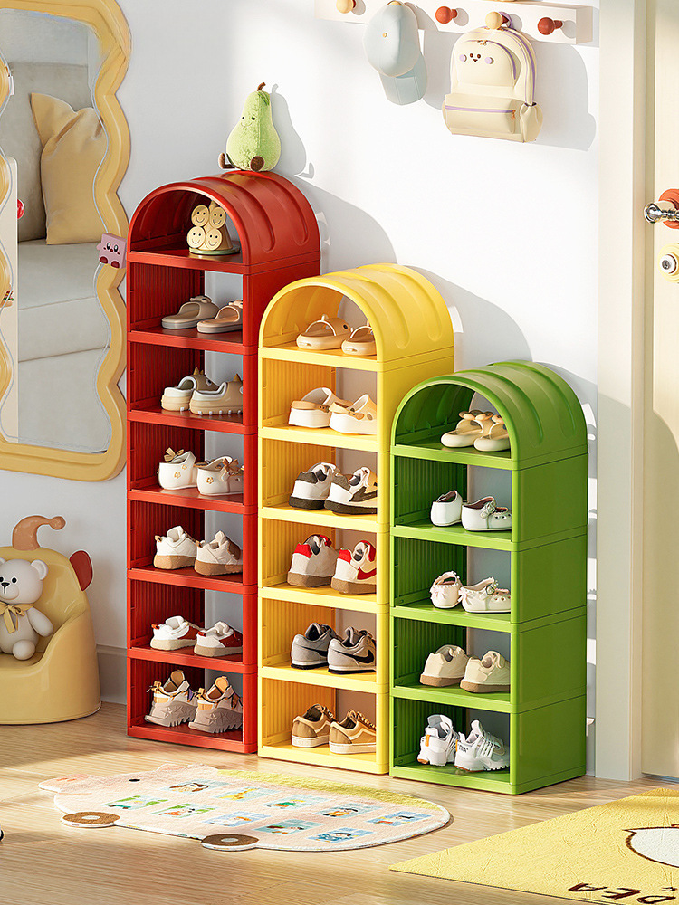 Wholesale children's shoe rack, multi-layer, space-saving, small shoe cabinet for entryway, baby shoe storage, children's shoe organizer for the entrance