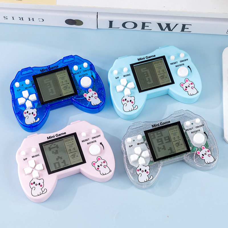 Classic Handheld Tetris Game Console for Children, Retro Nostalgic Portable Large-Screen Game Console, Small Arcade Machine