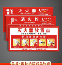 消防标识标牌灭火器消防栓设施器材放置点标志牌使用方法说明标签