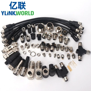 23456781217161924芯pin防水连接器m5m8m12m16工业航空插头连接器