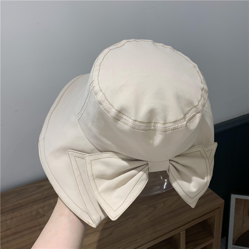 Korean Bow Sunshade Sunscreen Fisherman Hat display picture 5