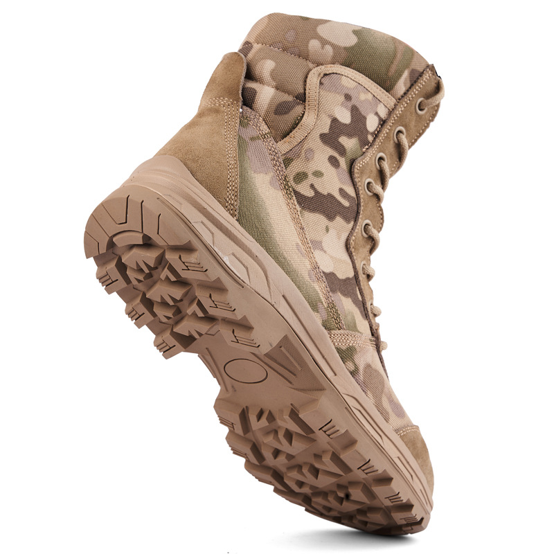 Large Size Combat Boots Medium Workwear Outdoor Hiking Shoes Mountaineering Shoes Slip Resistant Wearable Tactical Boots_voghion.com