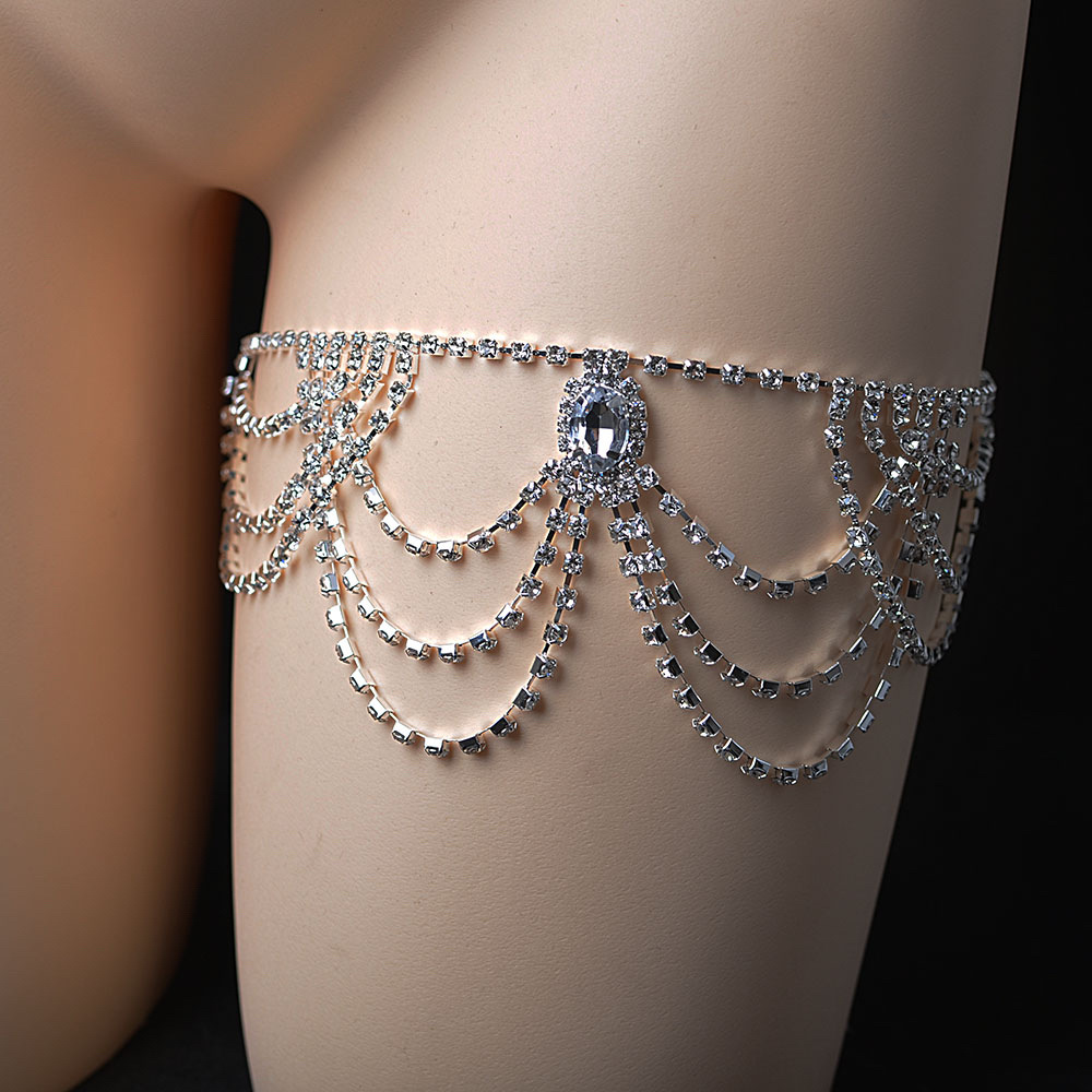Women's Rhinestone Body Chain Elastic Multi-layered Fashion Jewelry_voghion.com