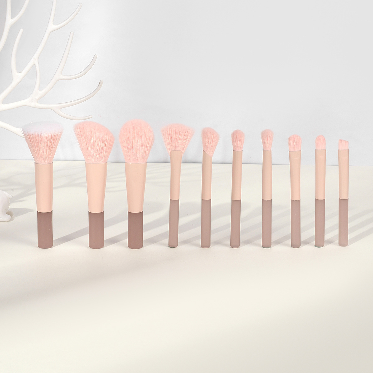 Cuatro Estaciones Verde 13 pinceles de maquillaje super suave resaltar corrector sombra de ojos Cangzhou Fix mismo estilo cepillo de maquillaje bolsa de tela traje