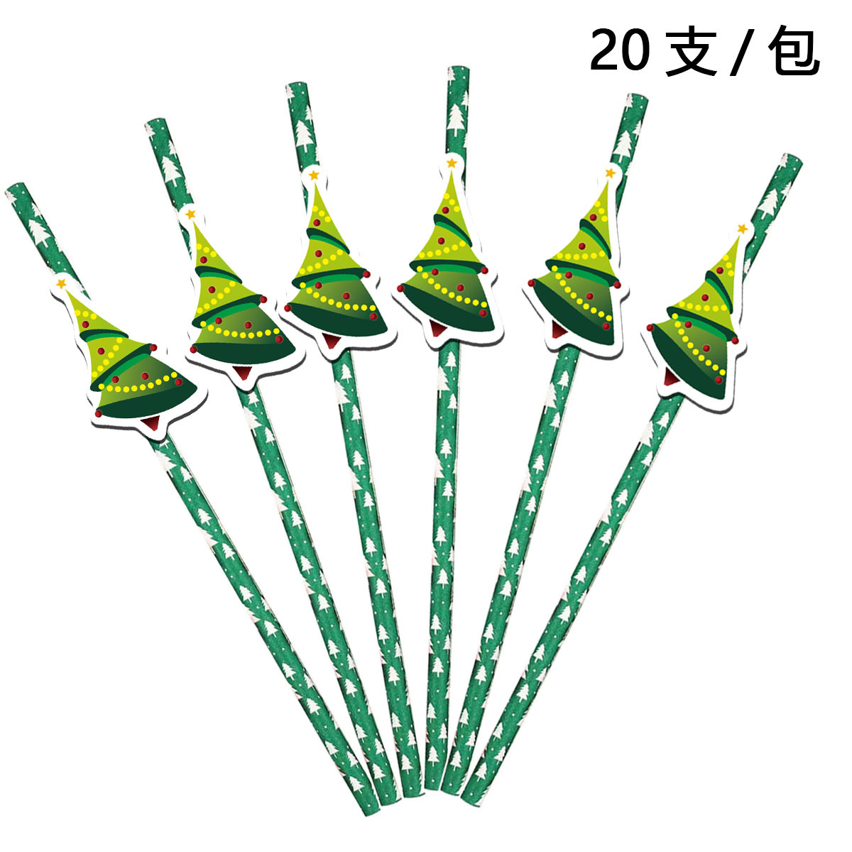 Navidad decoración paja fiesta suministros creativo papel paja árbol de Navidad Santa Claus paja en stock al por mayor