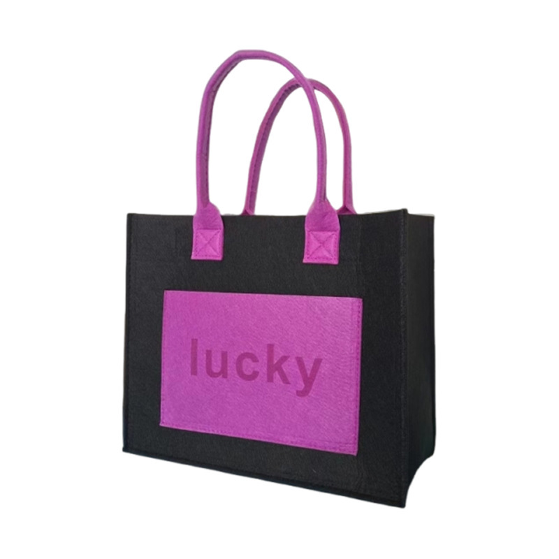 Spot fieltro bolso de gran capacidad celebridad de Internet simple viaje a juego de color portátil pequeño libro rojo bolso de fieltro de un solo hombro