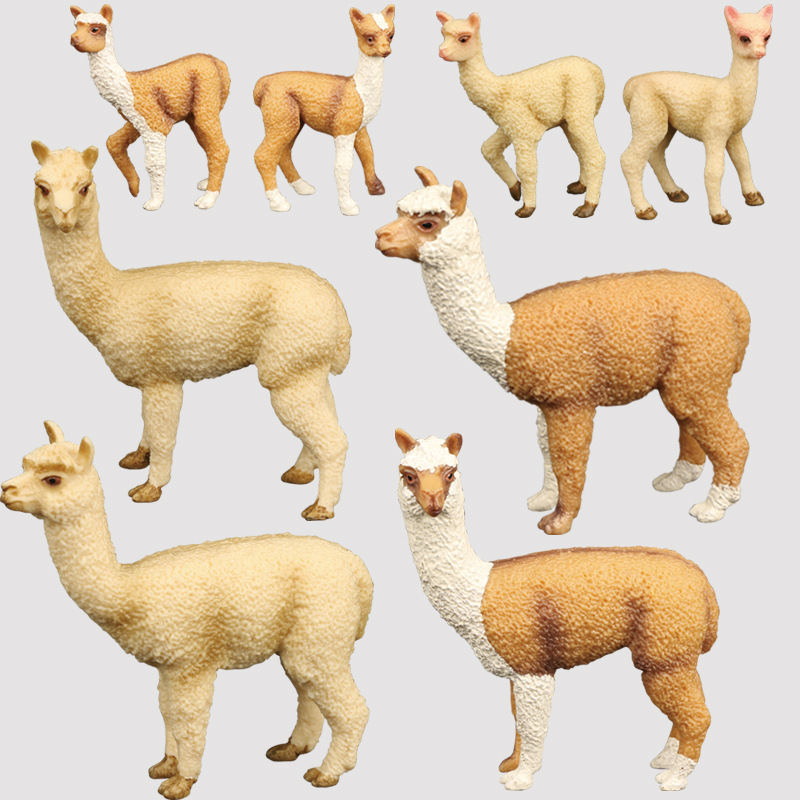 Cross-border Simulation Alpaca Animal World Solid Model Plastic Children's Toy Grass Mud Horse Cub Male Alpaca Ornaments Cross-border Simulation Alpaca Animal World Solid Model Plastic Children's Toy Grass Mud Horse Cub Male Alpaca Ornaments