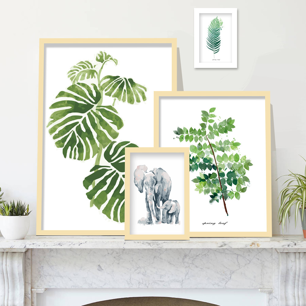 9WOR solid wood picture frame wall hanging 8 open 4 open 2 open sketch watercolor 16 inches 20 inches 24 inches half open poster set