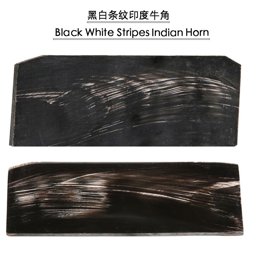 The material is changed to black and white striped Indian horns