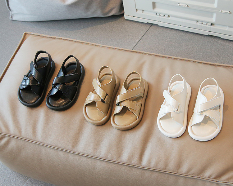 Versione coreana casual Velcro 2022 estate nuove scarpe da spiaggia per ragazzi e ragazze tendenza per sandali per bambini di piccole e medie dimensioni_voghion.com