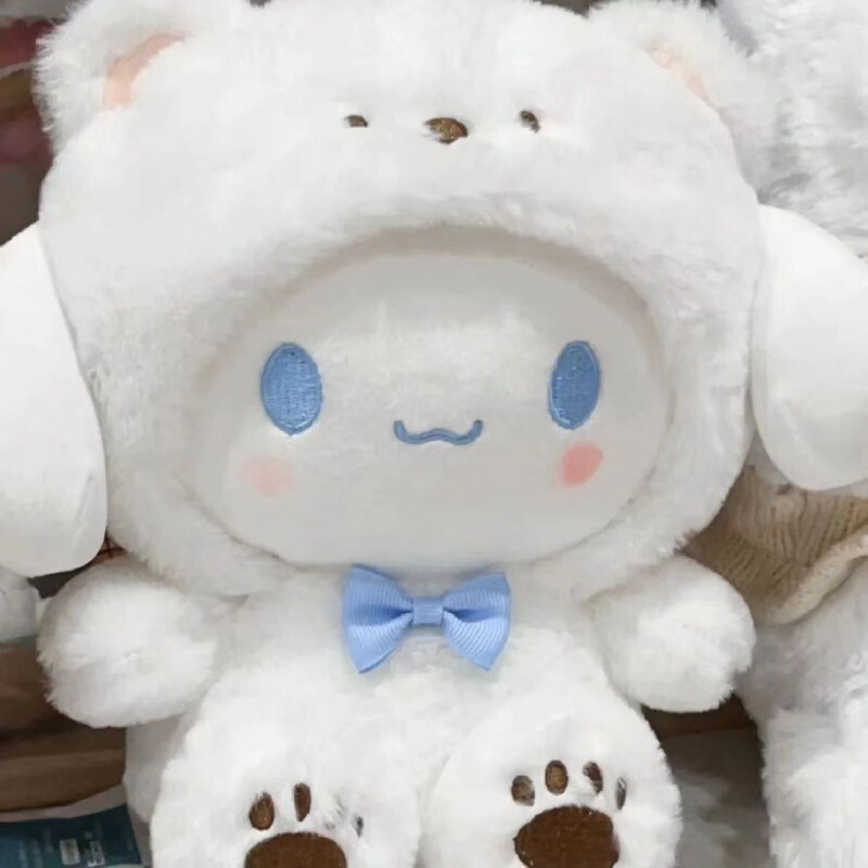Transformable White Bear Cinnamoroll Plush Toy, Pacha Dog Doll, Stuffed Animal, Gift for Children and Girlfriends on Birthday