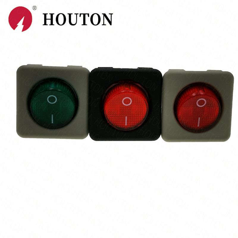 直销外方内园船型开关 跷板电源开关 单刀双掷 打包机开关 30*30