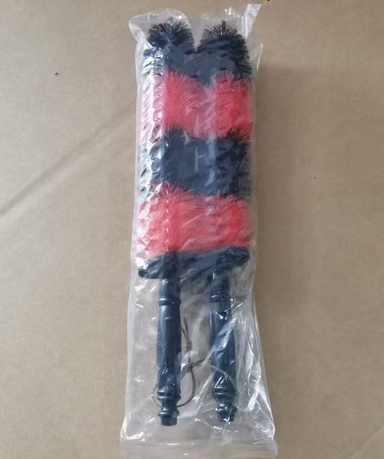 メーカー直販の2色延長鋼輪ブラシハブ洗浄ブラシタイヤブラシ弾力糸ブラシ毛はブリスター紙箱を配合することができる