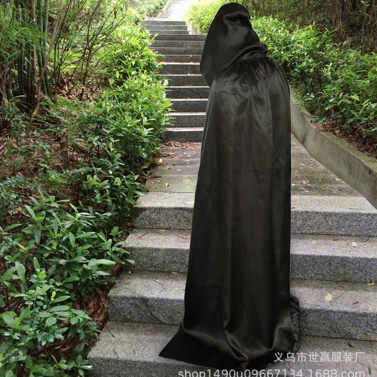 ハロウィーン衣装黒死神マント大マント悪魔悪魔帽子付き黒マント死神マント|undefined