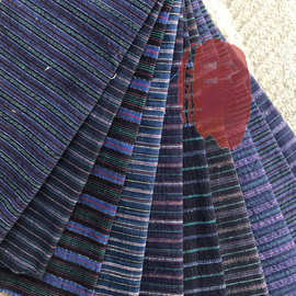 织布碎布土布条纹刺子手老粗布布头拼布绣布