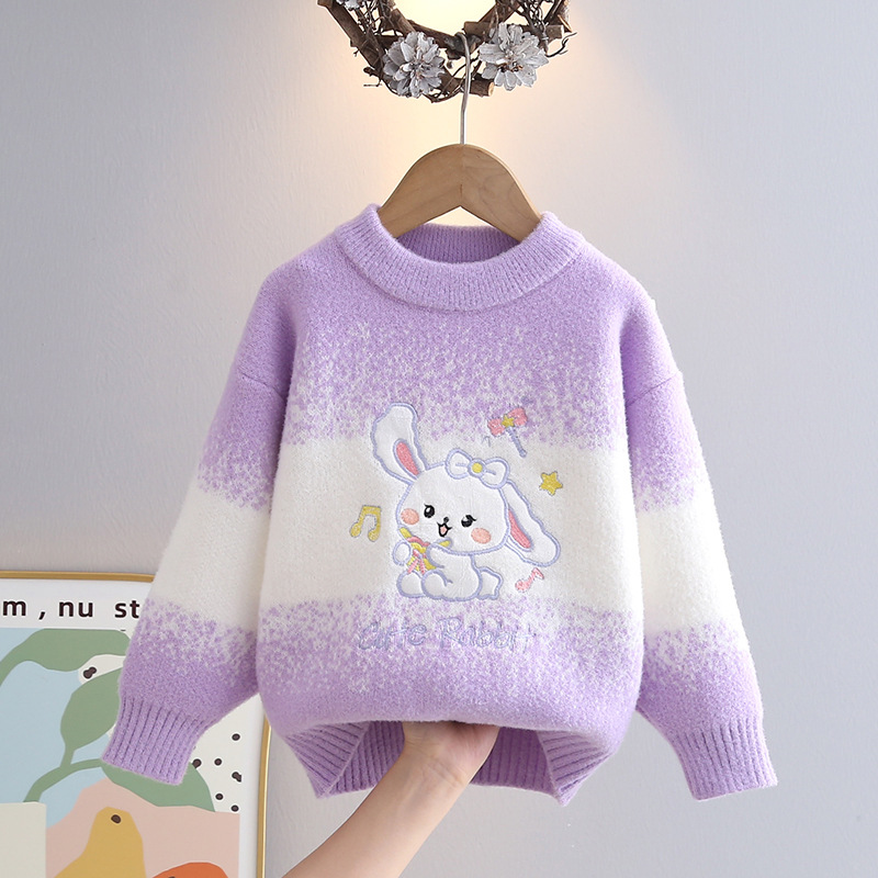 童装中领加厚毛衣秋季冬季2026新款女童针织衫Children sweater