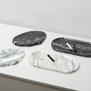 Modern Minimalist Geometry Irregular Creative Jewelry Boutique Tray Ornaments Bathroom Storage Marble Decorations