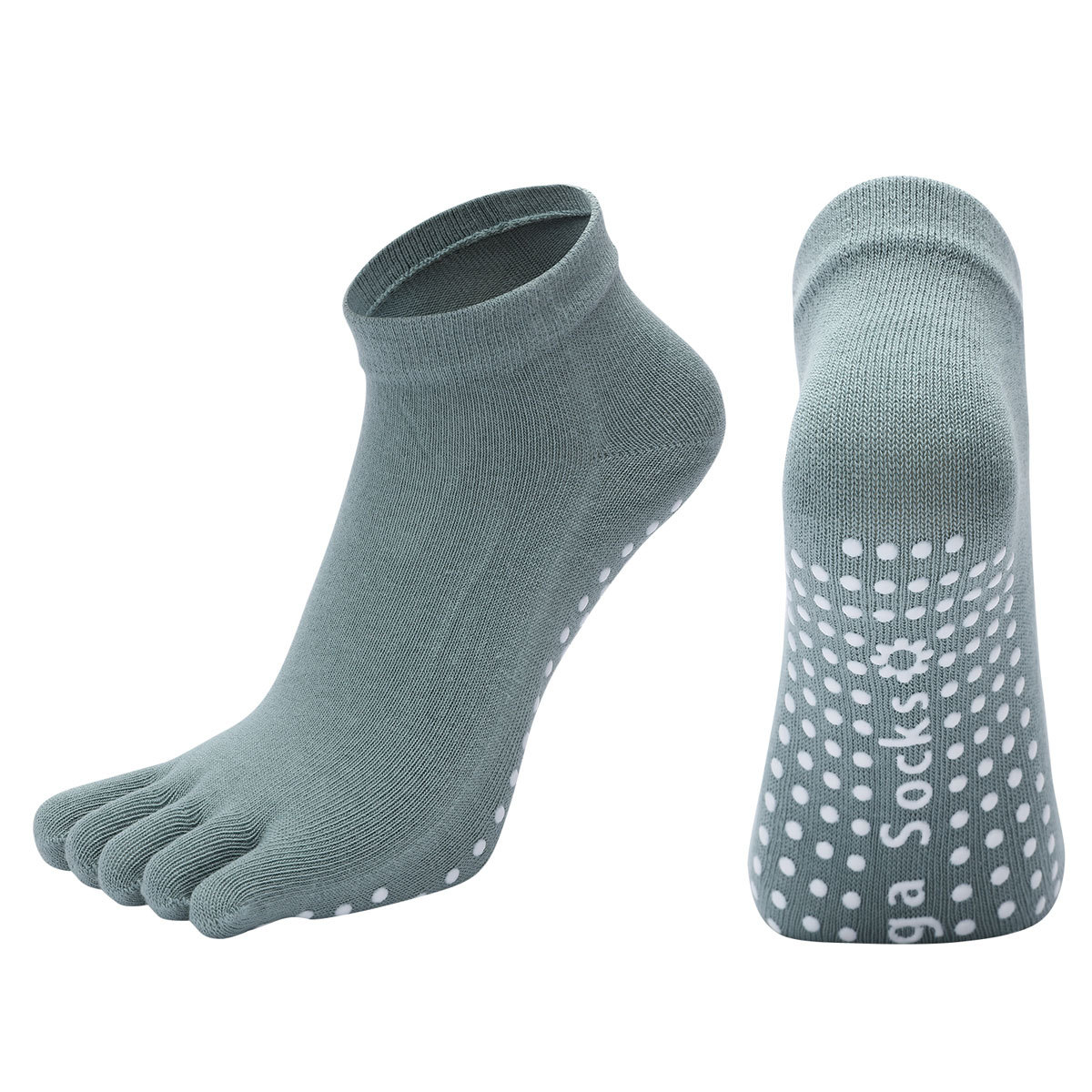 [Artículo Popular] Calcetines de Yoga de Cinco Dedos para Mujer con Agarre Antideslizante para Danza, Aeróbicos, Deportes, Fitness, Pilates Profesional y Meditación