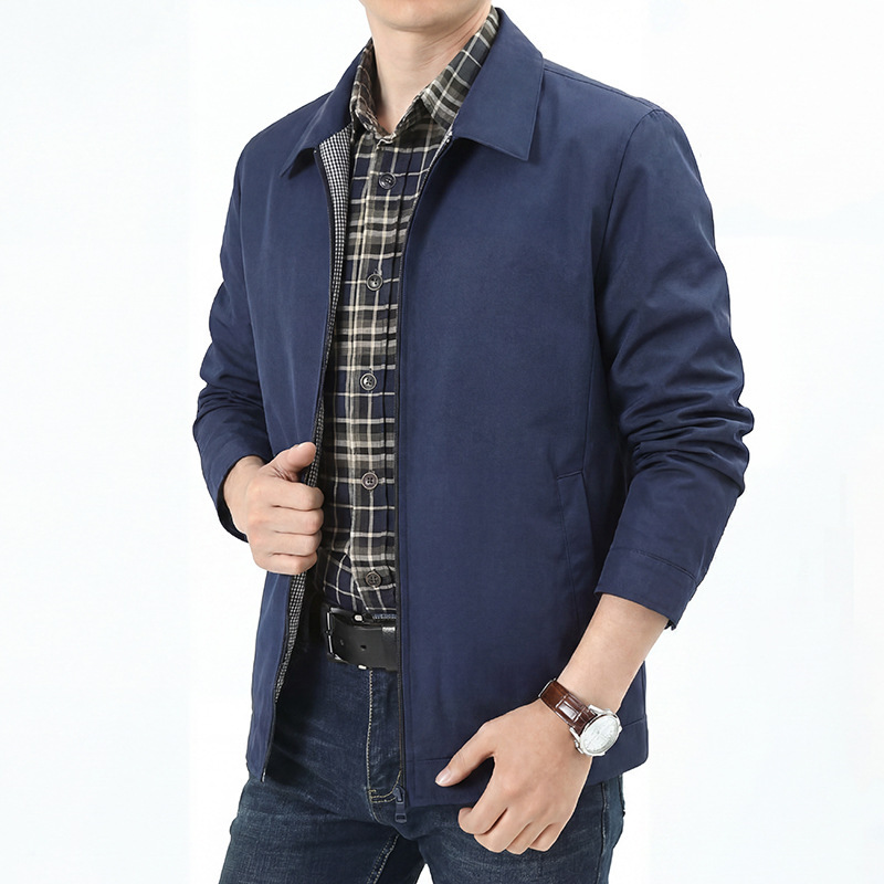 【Featured Product】High-quality middle-aged men's turn-down collar jacket, new spring and autumn style, executive jacket for middle-aged men 【Featured Product】High-quality middle-aged men's turn-down collar jacket, new spring and autumn style, executive jacket for middle-aged men