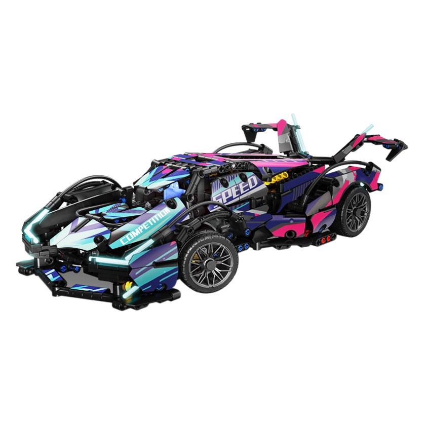 Compatible con Lego original cielo estrellado cyberrambo concepto v12kini montado Racing modelo coche deportivo juguetes de los niños