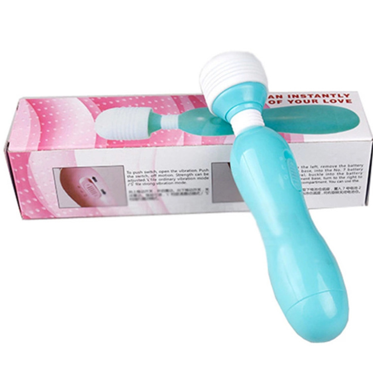 Baby Bottle AV Wand Vibrator, Silicone Body-Control Massager in Pink or Blue — detail image 5