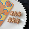 Cute milk tea, brand hairgrip, bangs, cartoon hair accessory, with little bears