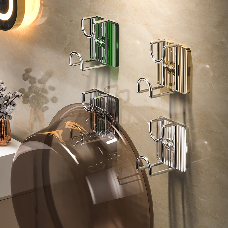 Punch-free Stainless Steel Washbasin Rack Toilet Multifunctional Storage Rack Bathroom Washbasin Hook Cross-border Direct Supply