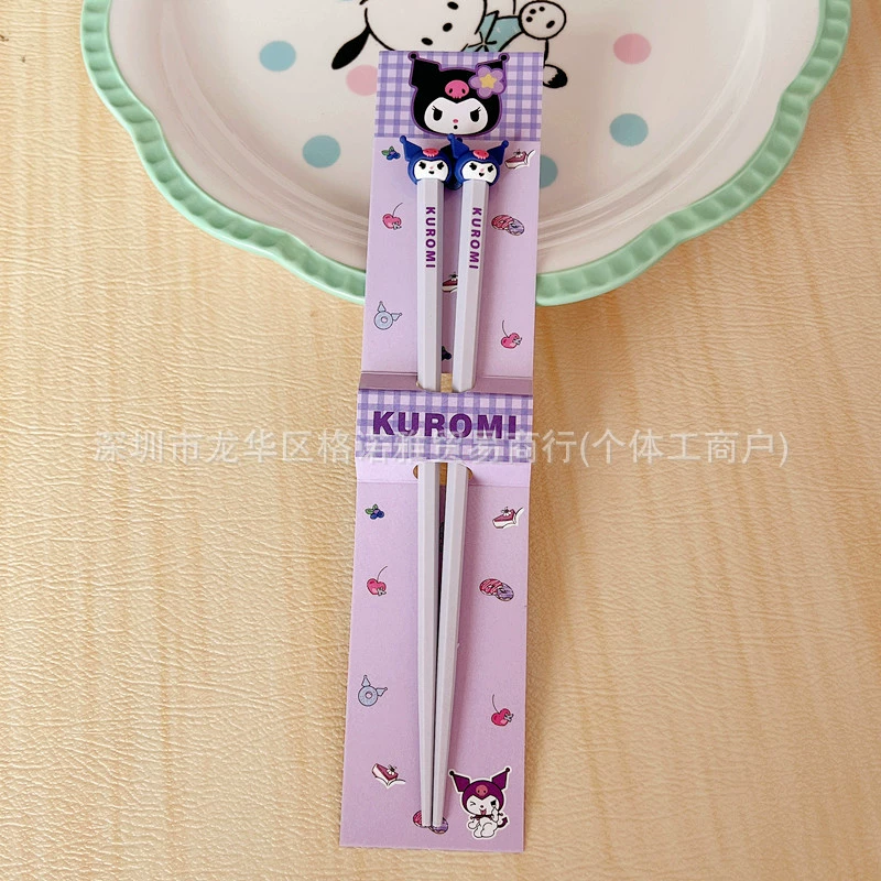卡通 Non-slip antibacterial high quality chopsticks for elementary school students, long doll