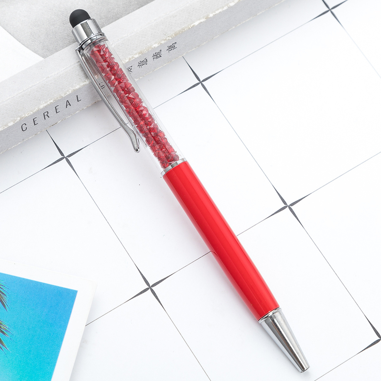 Creativo nuevo condensador lápiz de bola de cristal diamante rompiendo pareja lápiz de firma lápiz táctil iPad lápiz de escritura