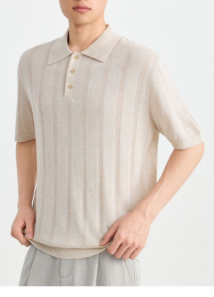 Áo polo nam ngắn tay dệt kim pha Lyocell phong cách công sở — Xanh ngọc lam tốicolor chi tiết 29